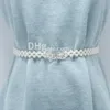 Dames nieuwe hete verkoopriem all fashion parel diamant bloem taille ketting jurk decoratieve riem