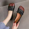 Casual Shoes Women's Single 2024 Spring Fashion Soft Slip On Loafers Ladies Square Toe Flats Walking Zapatos