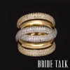Bride Talk Luksusowe kobiety dzwonią AAA Cubic Zirkonia Błyszcząca kryształ wielowarstwowy projekt biżuterii modowej na wesele datowanie prezent 240322