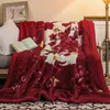 Coral Fleece 5D Double Thicken Raschel Blanket Winter Double Wedding Carved Cover Blanket Cashmere Blanket Super Thick Warm Soft