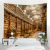 Art Wall Hanging Mystery Library Tapestry Vintage Bücherregal Digitaldruck ganzes Buch