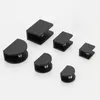 4pcs staffe di vetro regolabile in alluminio clip a clip per pista per supporto a parete per scaffale nero GF832