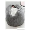 Chair Ers Super Large 7Ft Nt Fur Bean Bag Er Living Room Furniture Big Round Soft Fluffy Faux Beag Lazy Sofa Dh7Gj247o