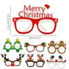 Feliz Natal Paper óculos Santa Xmas Treça Estrutura de Estoto de Natal Booth Prop Decorações de Natal Decorações Novo Presente de Ano Novo