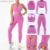 Yoga outfits cloud verbergen yoga set gym naadloze kleding sportkleding vrouwen fitness tracksuit shirt bh bh high taille leggings broek sport pak y240410