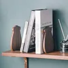 Walnut Wood Bookendes Desk a forma di L Organizzatore Desktop Desktop Book Accessori per uffici della scuola di cartoleria Natura Wood Book Stand