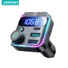 Chargers Joyroom Bluetooth 5.3 FM Transmissor para carro 48W PDQC3.0 Adaptador de carregador de carro Fast Bluetooth U Disk Handsfree Calling