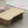 Tabourets bas de toilettes en bois