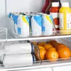 Fridge Storage Organizer Bins Can Drink Holder For Fridge Kitchen Refrigerator Storage Rack Container Kitchen Cabinet Storage