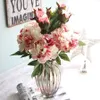 2 heads Autumn Fake Silk Flowers Artificial peony Wedding Party Home Floral Flower Arrangement Peony Wedding Decoration