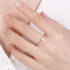 Cluster Rings RORU 925 Sterling Silver Fashion Geometric Simple Hollow Out Butterfly Finger For Women Party Sparking Jewelry Gifts