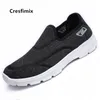 Casual Shoes Cresfimix Men Cool Blue Breathable Slip On Anti Skid Man Black Loafers Grey Chaussures Pour Hommes E5090