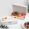 Stobag 20st Donut Paper Box Bakning Förpackningslådor för Baby Shower Christmas presentlådor Födelsedagsfest bröllopsmaterial Favorer