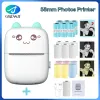 Printers Mini Photo Pocket Printer Portable Inkfree Thermal 57mm Sticker Paper Wireless Bluetooth 203pi Android IOS Printing Label Maker