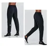 LU womens LL Men's Jogger Long Pants Sport Yoga Outfit Quick Dry Drawstring Gym Pockets Sweatpants Trousers Mens Casual Elastic Waist fitness