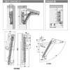 2pcs 80 graus Cradas de dobradiças do armário elevador Up Stay Flap Suporte Top Suporte Cozinha de armário