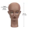 Nunify Doll Head Beige Mannequin Heads Men big 21inch wig head for wigs dark brownリアルなmanneuqin head manikin