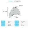 10st DIKD 1,5 3 nivåer Sensorskruvanslutning 2,5 mm² 6-ledare Elektrisk din järnväg Trippel Tre nivå Terminalblock DIKD1.5