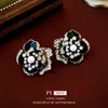 Sier Eedle Ilaid Diamod Flower Pearl Earrig Set, Luce, Persecelized, High-Ed-Ed Earrigs, ITeret Celebrity, Fashioble Earrigs per