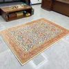 거실 침실 침대 침대 옆 카펫을위한 Boho Morocco Retro Carpet 비 슬립 구역 깔개 붉은 실크 카펫 160x230 세탁 가능한 바닥 매트