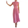 Casual Dresses Women S Summer Sleeveless Pleated Maxi Dress Mock Neck Cut Out Long Flowy Elegant Cocktail Party Formal