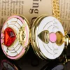 Pocket Watches Personalisierte Modequarz -Tasche für Frauen Cartoon Anime Themen Halskette Anhänger mit Kettengeschenken Y240410