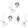 HD 3PCS Rainbow Quartz Natural Stone Suncatcher Window Hanging Tree of Life Ornament Healing Crystals Ball Prism Drop Pendant