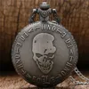 Retro Death Note Pocket Watch Bronze Skull Skull with Slim Collier Collier Japonais Anime Calloge analogique Cadeaux Cool