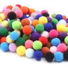 100-500 st multicolor valfri polyester mjuk pom pom boll fluffy pompom för hantverk barn leksaker tillbehör diy hantverk leveranser