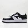 Дизайнерские кроссовки Bapestar Shoes Trainers STA Trainer Trainer Low Womens Mens Кожаный серо -зеленый пастель Pin