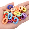 50pcs/Los 24x18mm gemischte Farbe Acryl verdrehte Ketten zusammengebaute Teile Perlen für Schmuck Herstellung von DIY -Armband -Halskettenzubehör