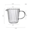 Puche à lait transparent Borosilicate Borosilicate Café vers une sauce à la crème Barista Craft Latte Art Thé tasse de lait loudeur Pichet