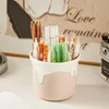 Boîtes de rangement Organisateur de cosmétiques rotatifs Organisateur de maquillage rotatif avec couvercle transparent pour brosses au crayon à sourcils