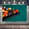 Billiards Snooker -Serie Moderner Sport Vintage Leinwand Malereiemalposter Ästhetische Wandbilder Schlafzimmer Bar Cafe Club Dekoration