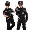 Bambini della polizia stradale poliziotto Cosplay costumi poliziotti uniformi ragazze gonfie pieghettate della gonna studente team Halloween Party Performance