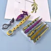 DIY Crystal Epoxy Resin Mold Keychain Finger Cots Knife Defense Pendant Keychain Mirror Silicone Mold For Resin