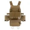 Krydex Airsoft Tactical Ves Low Vis Slick Plate Carrier Elastic Cummerbund Micro Fight Mk3 Front Panel Drop Down Sack Mag Pouch