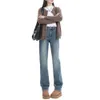 2024 straight leg jeans womens spring version new high waisted narrow version loose and slimming floor mop pants