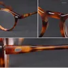 Lunettes de soleil Frames Eyeglass de haute qualité en acétate Cadre des lunettes optiques Men Vintage Femmes Retro Round Spectacles Eyewear