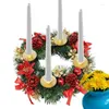 Fleurs décoratives de l'avent de Noël en couronne de bougies de bougies de bougies avec des supports de 4pcs 11.81in