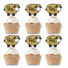 24pcs sheep themed birthday party cake dessert decoration, happy Birthday party supplies