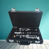 Ebony Clarinet Black Woodwind A Tone 18 Keys Holz professionelle Klarinette Musikinstrumente mit Lederhülle Nickel Silber Key