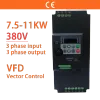 380V 7.5KW/11KW 10HP/15HP VFD Variable Frequency Inverter Economical Converter Variator Drive 3ph for Motor Speed Vector Control