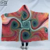 Cool Psychedelic Graffiti Character Hooded Blanket Adult colorful child Sherpa Fleece Wearable Blanket Microfiber Bedding c-009