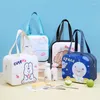 Opbergtassen Cartoon Bento Bag Square grote capaciteit Kantoormedewerkers gaan uit met rijstisolatie Student Portable Lunch Box