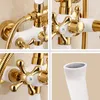 Ellen Preinfall Shower Set White Gold Docho doccia rubinetti da bagno freddo caldo con doccia a mano EL3908