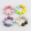 10pcs 15mm/20mm de lã Felta Ball Garland Decorações de casamento Decorações de casamento Toys Toys Decoração de casa divertida Craft de costura Presentes de Natal