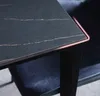 Italiensk importerad rockplatta matbord hushåll matbord extremt enkelt frostat svart italiensk modern lyx matbord