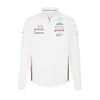 2024 Nouvelles chemises F1 Formule 1 Fashion Fashion Long Manche à manches longues Spring Automne Fit White White Casual Shirt bouton-bas