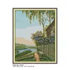 Комплект серии серии лесных потоков Cross Stitch Diy Landscape Pattern Вышивка набор 14CT 11CT Считанный холст